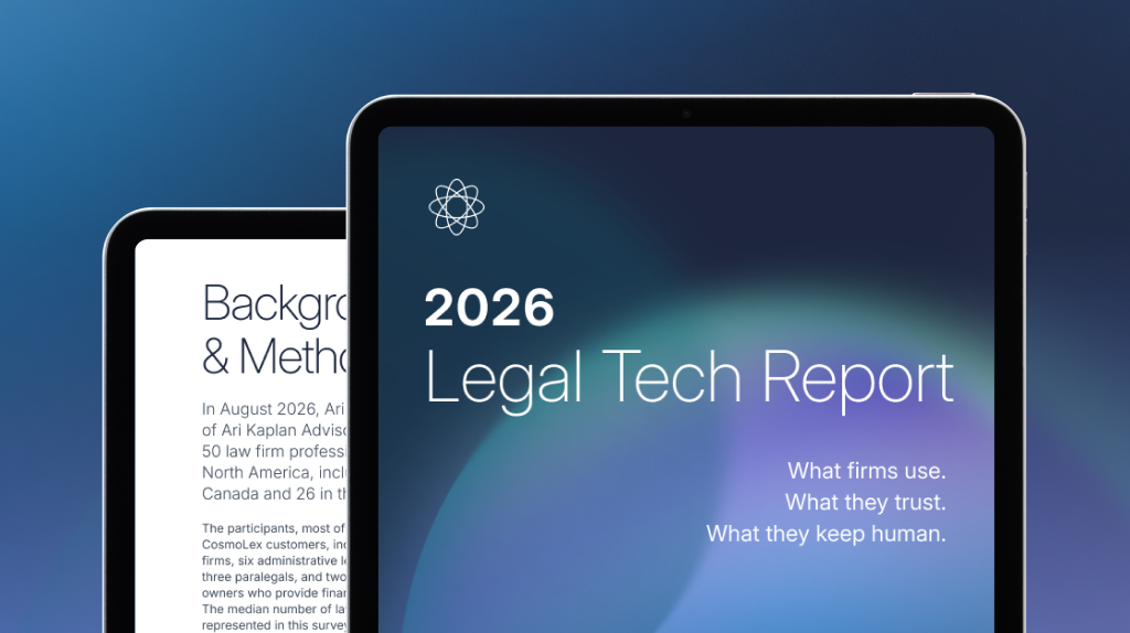 CosmoLex 2026 Legal Tech Report CosmoLex 2026 Legal Tech Report